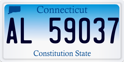 CT license plate AL59037