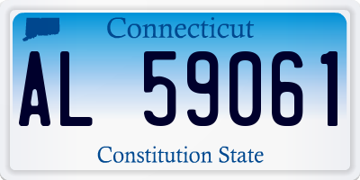 CT license plate AL59061