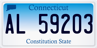 CT license plate AL59203