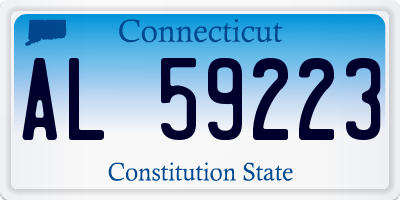 CT license plate AL59223