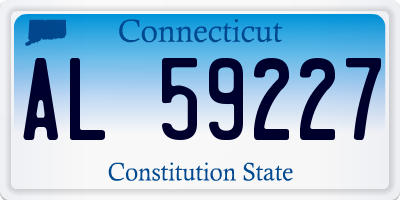 CT license plate AL59227