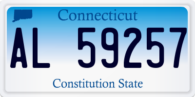 CT license plate AL59257