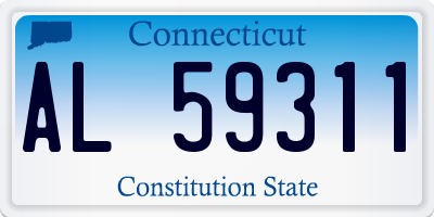 CT license plate AL59311