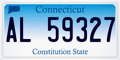 CT license plate AL59327