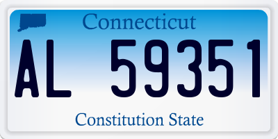 CT license plate AL59351