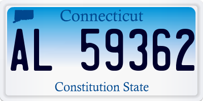 CT license plate AL59362