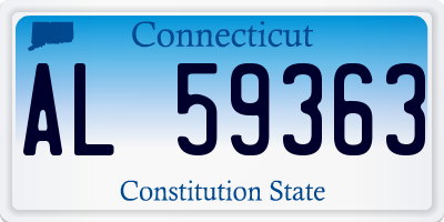 CT license plate AL59363