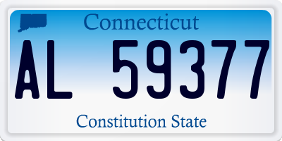 CT license plate AL59377