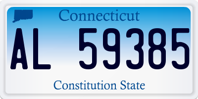 CT license plate AL59385