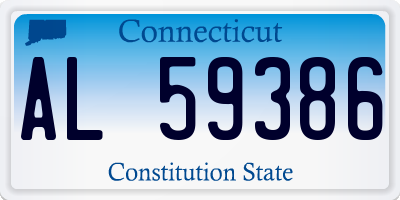 CT license plate AL59386