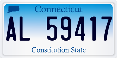 CT license plate AL59417