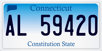 CT license plate AL59420