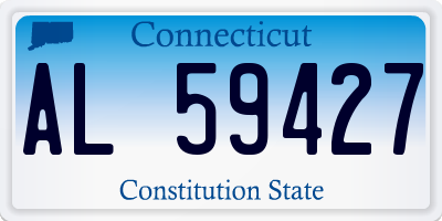 CT license plate AL59427