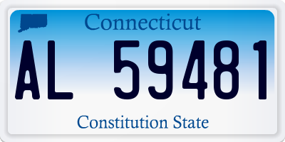 CT license plate AL59481