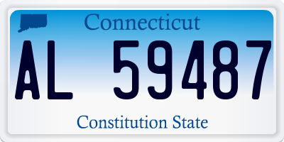 CT license plate AL59487