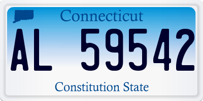 CT license plate AL59542