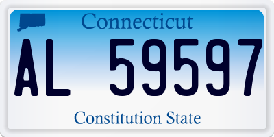 CT license plate AL59597