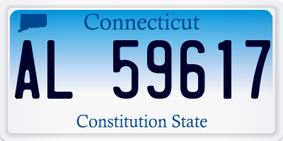 CT license plate AL59617