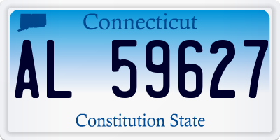 CT license plate AL59627