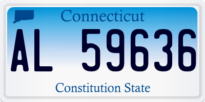 CT license plate AL59636