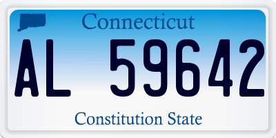 CT license plate AL59642