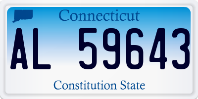 CT license plate AL59643