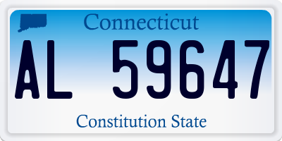 CT license plate AL59647