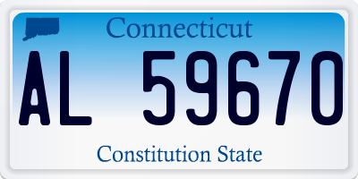 CT license plate AL59670