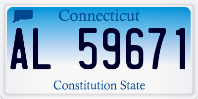 CT license plate AL59671