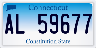 CT license plate AL59677