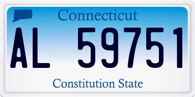 CT license plate AL59751
