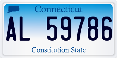 CT license plate AL59786