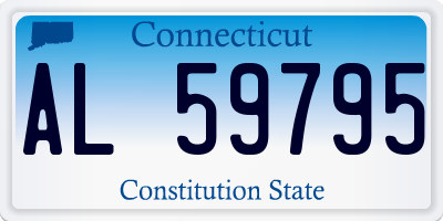 CT license plate AL59795