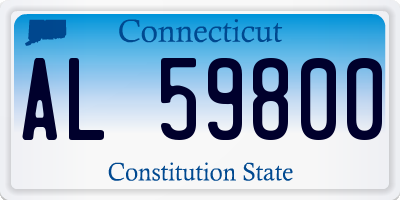 CT license plate AL59800