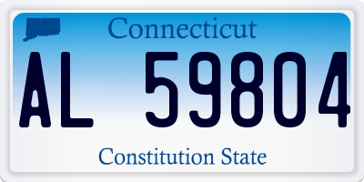 CT license plate AL59804
