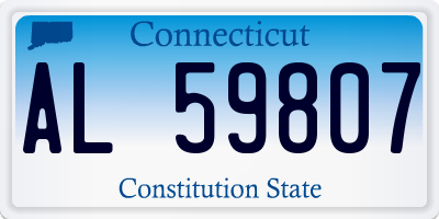 CT license plate AL59807