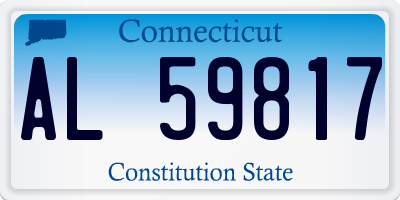 CT license plate AL59817