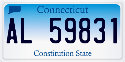 CT license plate AL59831