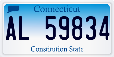 CT license plate AL59834