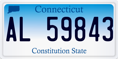 CT license plate AL59843