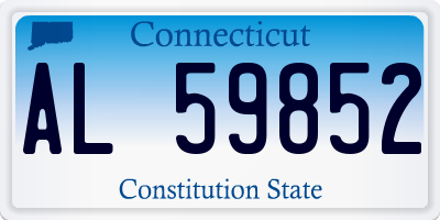 CT license plate AL59852