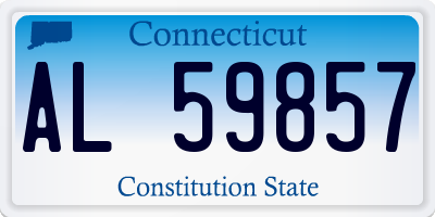 CT license plate AL59857