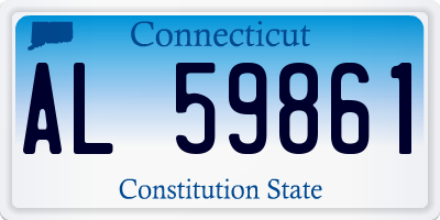 CT license plate AL59861