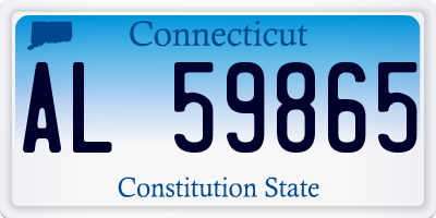 CT license plate AL59865