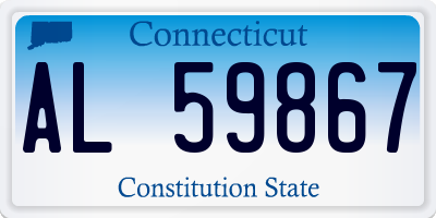 CT license plate AL59867