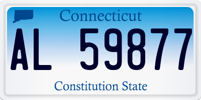 CT license plate AL59877