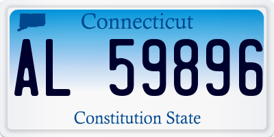 CT license plate AL59896