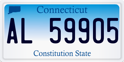 CT license plate AL59905