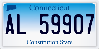 CT license plate AL59907
