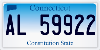 CT license plate AL59922